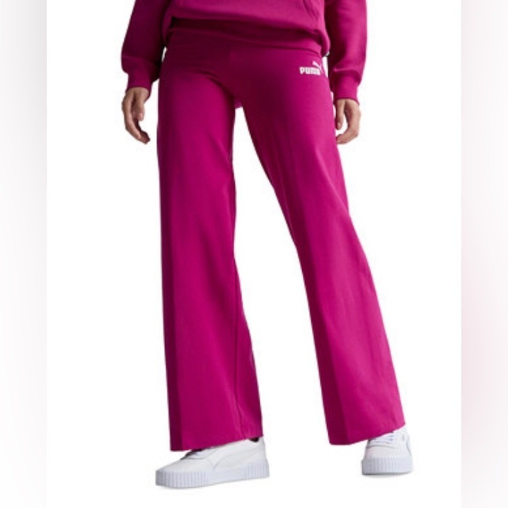 Puma Women's L ESS+ Straight Leggings Magenta‎ Gleam Pink High Rise Gorpcore